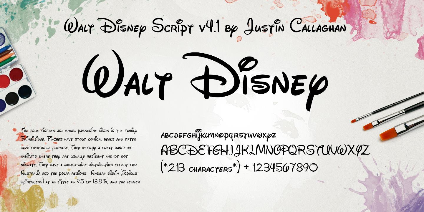 Walt Disney Script v4.1 font - Walt Disney Script v4.1 font download